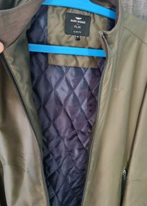 PARK AVENUE SOLID BOMBER JACKET OLIVE GREEN