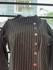 Striped Cold Shoulder Top