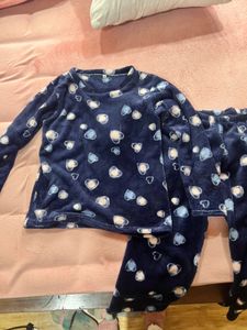 Heart Print fur  Set