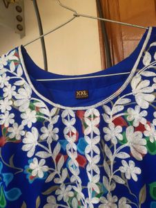 Embroidered floral georgette kurta 💕