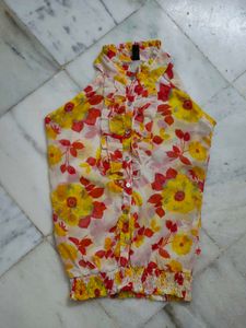 yellow hater neck top