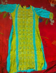 Stylish Green & Blue Kurta