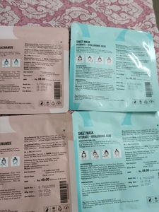 Zudio Niacinamide And Hyaluronic Acid Sheet Masks