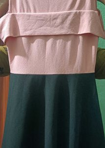 Peach Dress Of Size-M.
