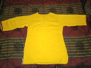 Yellow Embroidered Kurta