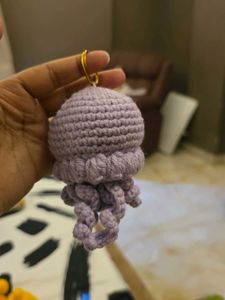 Crochet Jellyfish Keychain