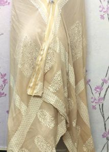 Dupatta painting cotton Eid Offer cream highqualit