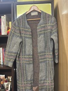 Stylish Plaid Long Cardigan
