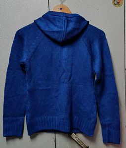 Westside Blue Knitted Hoodie