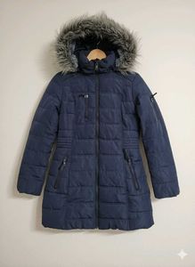 Women Navy Puffer Coat