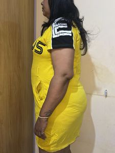 Yellow Hoodie Dress