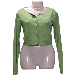 Uniqlo Green Cropped Cardigan