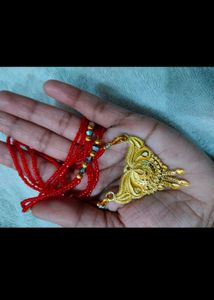 Mangalsutra Red Moti Golden Locket