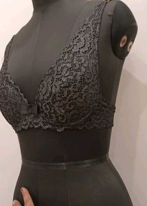 Shiny Imported Lace Padded Bra