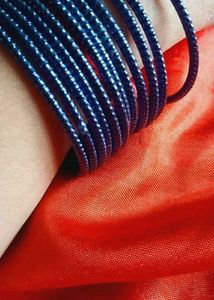 Navy Blue Glass Bangles - Stackable &amp; Stylish