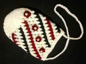 Crochet Pouch with Floral Details