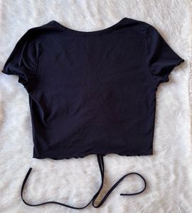 Shein Navy Blue Crop Top