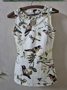 Printed Sleeveless Top
