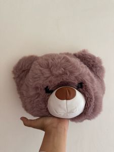 Plush Bear Head Pillow With Flaw /Freebie On 3k