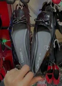 Black Patent Bow Ballet Flats