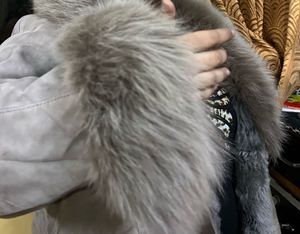 Fur Collar Grey Coat