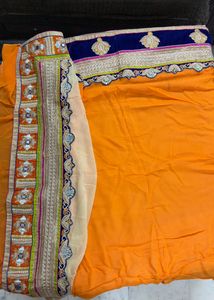 Pure Chiffon Party Wear Saree | Heavy Work