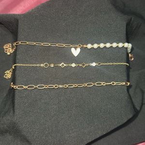 Gold Tone Layered Bracelet Set