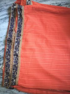 Beautiful Orange Saree For Women