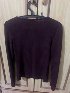 Burgundy Long Sleeve Top