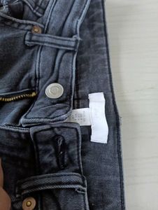 Dark Wash Split Hem Jeans