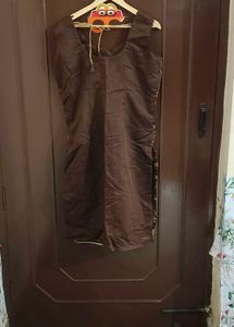 Coffee Brown Embroidered Suit Set