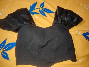 New Padded Crop Top With Black Fitted Skirt