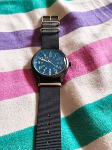 Black field Face Watch nato strap