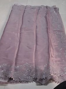 Elegant Lavender Embellished Saree