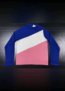 Ruffled Neck Long Sleeve pullover Top