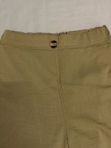 Khaki Wide Leg Trousers
