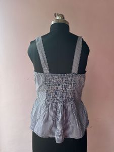 Stripped Peplum Top