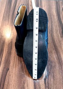 Pure Leather Grain Chelsea Zipper Boots For Men