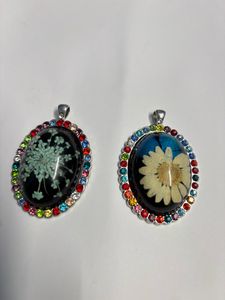Resin art pendant