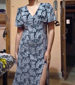 Printed Maxi Dress with Slit