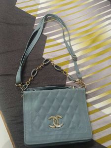 Grey Chain Crossbody Bag