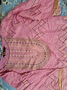 2pc Kurti Plazzo Set Pink