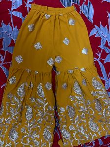 Yellow Sharara Without Dupatta