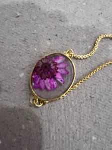 Handmade Gold Pressed Flower Bracelet