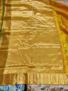 Yellow Striped Saree