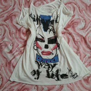 2000s Emo Long Body Fitted Top
