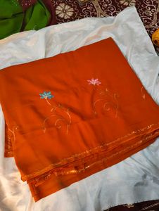 Elegant Orange Saree