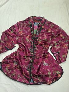 Mandarin satin Kimono dress/top