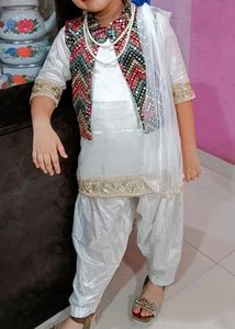 White Patyala Dress Without Jacket