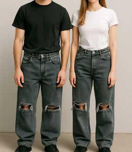 Ripped Gray Jeans